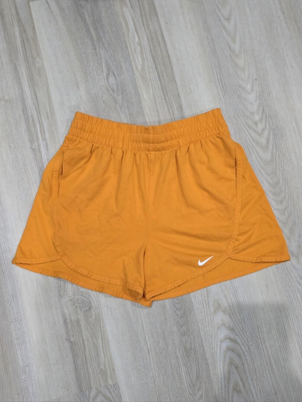 Nike Girls Orange Athletic Shorts Pockets Size L